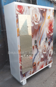 3 DOOR ALMIRAH PRINTED FLOWERS