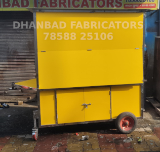 STAINLESS STEEL BIKE TOWABLE PIZZA CART CLOSED